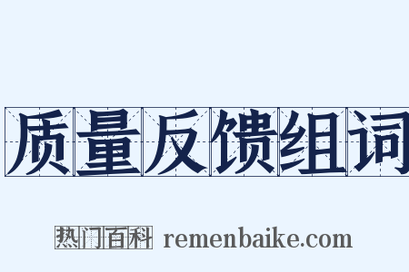 质量反馈组词是什么意思的图片